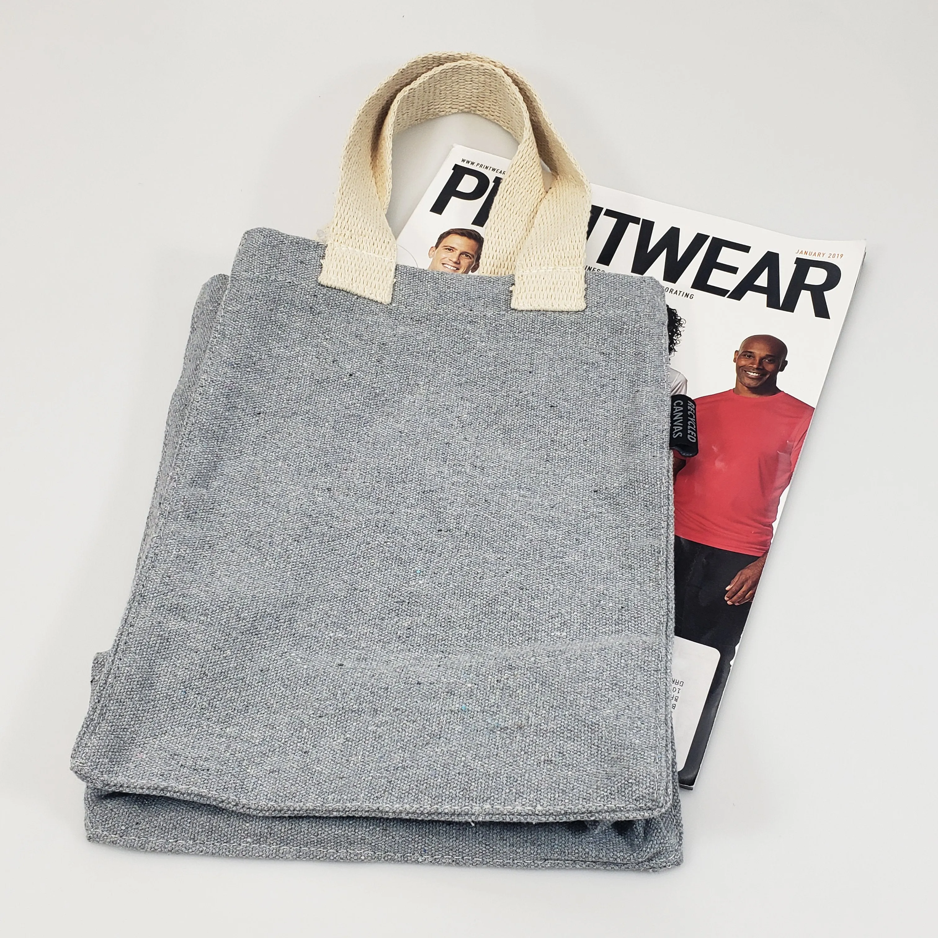 6 ct Recycled Canvas Book Bag with Full Gusset - By Bundle