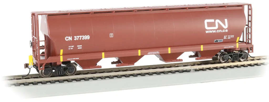 73803 Bachmann HO Cylindrical Grain Hopper with Flashing End of Train Device - Canadian National #377399