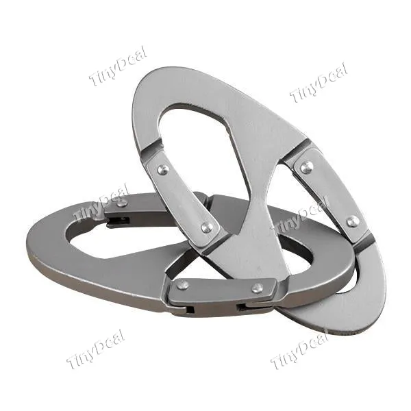 8 Shaped Carabiner Aluminum Alloy Buckle Snap Clip Hook Outdoor Multifunctional Keychain for Climbing Hiking and Camping