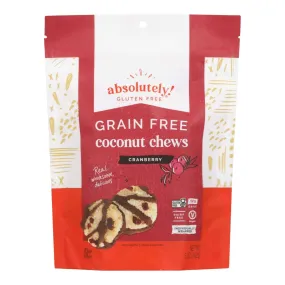 Absolutely Gluten Free Chews: Coconut, Cranberry & 5 Oz (Pack of 12)