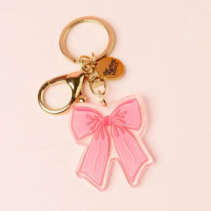 Acrylic Keychain-Pink Bow