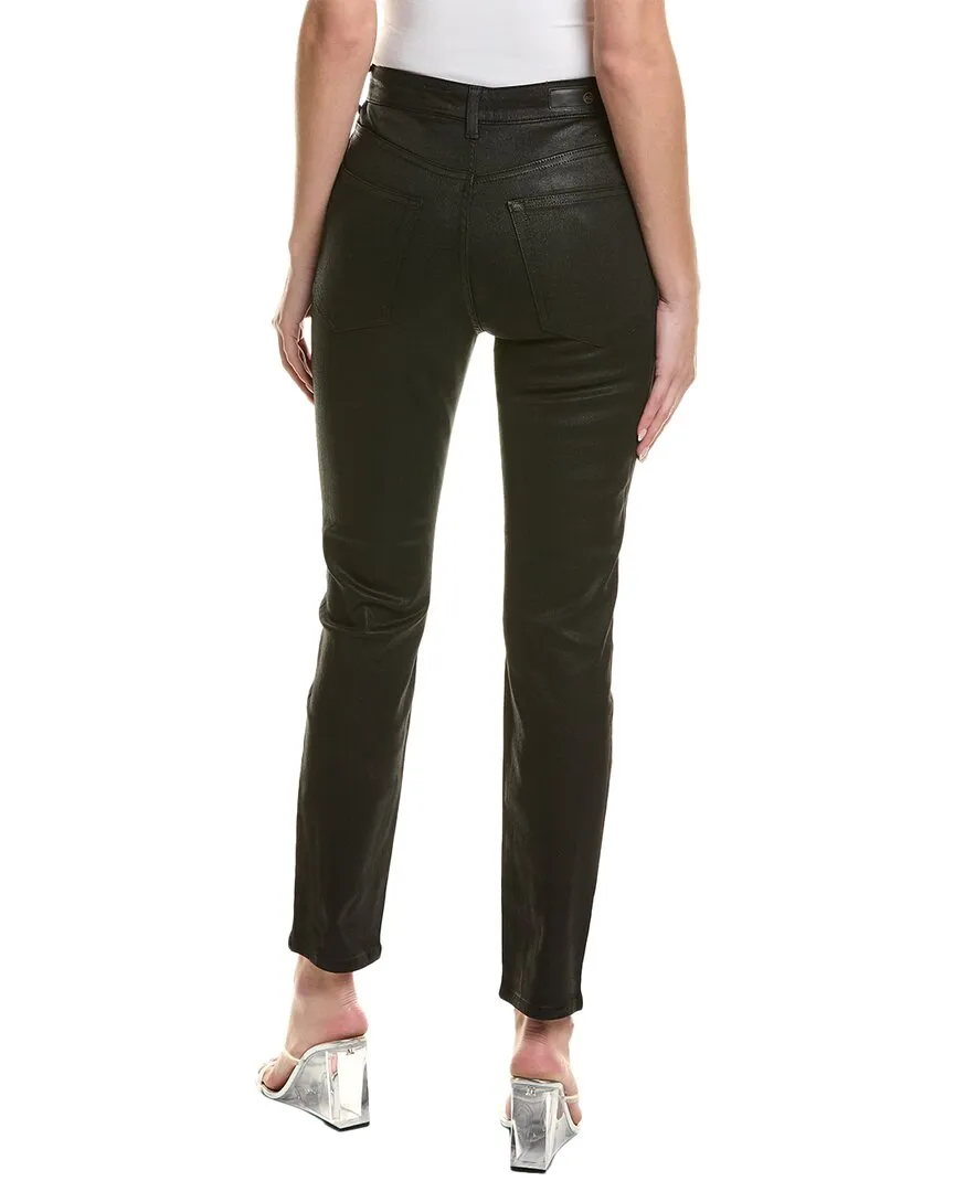 Ag Jeans Alexxis Luminous Super Black High-Rise Slim Jean