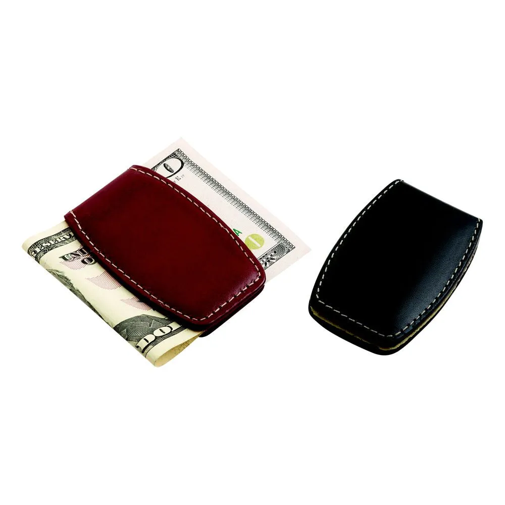 Brown Leather Money Clip