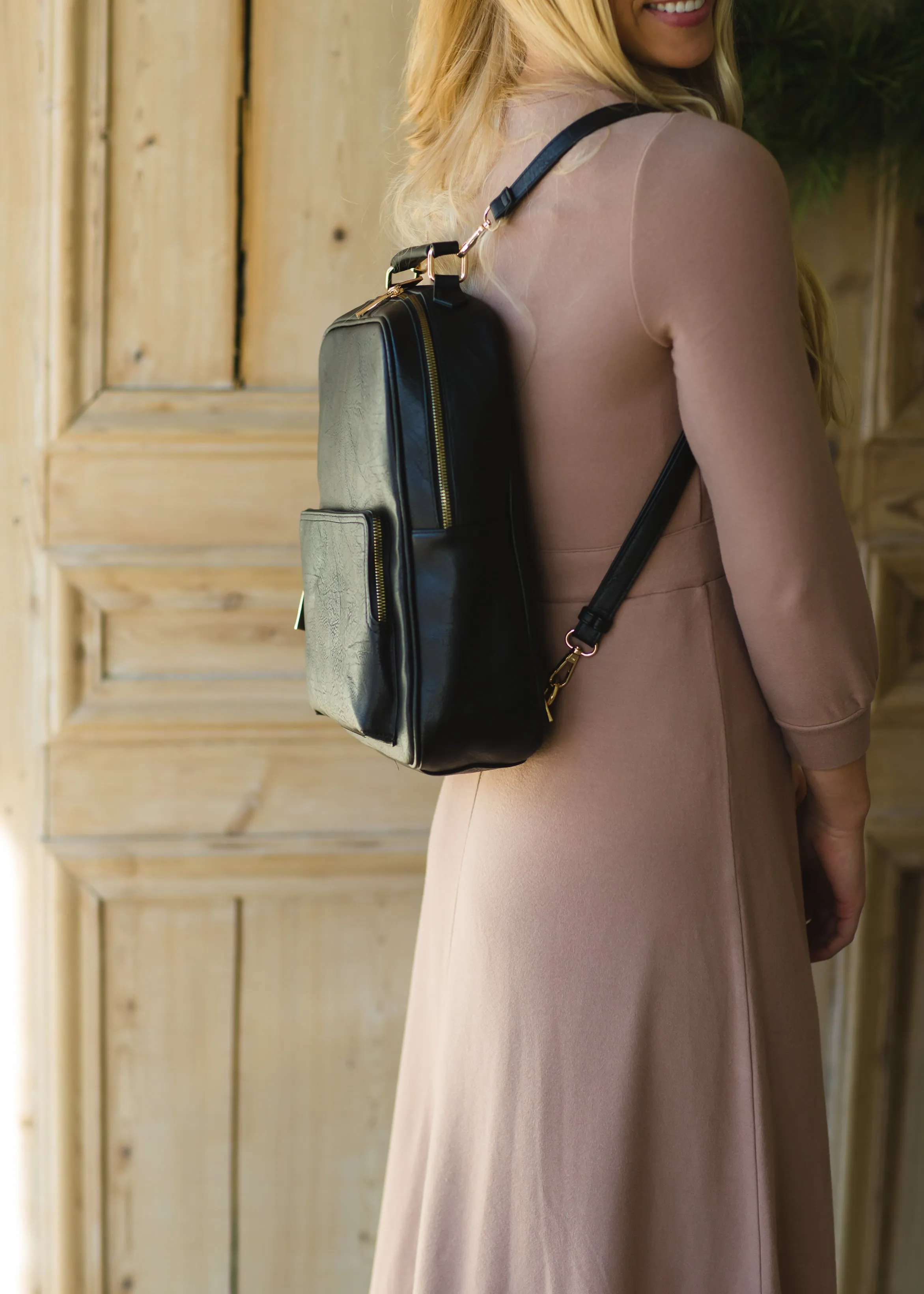 Faux Leather Convertible Backpack - FINAL SALE