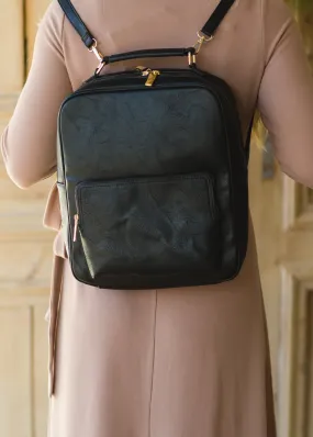 Faux Leather Convertible Backpack - FINAL SALE