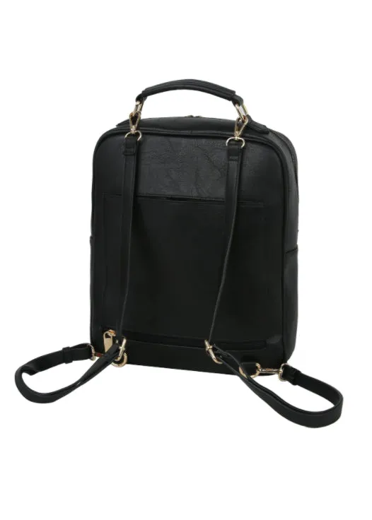 Faux Leather Convertible Backpack - FINAL SALE