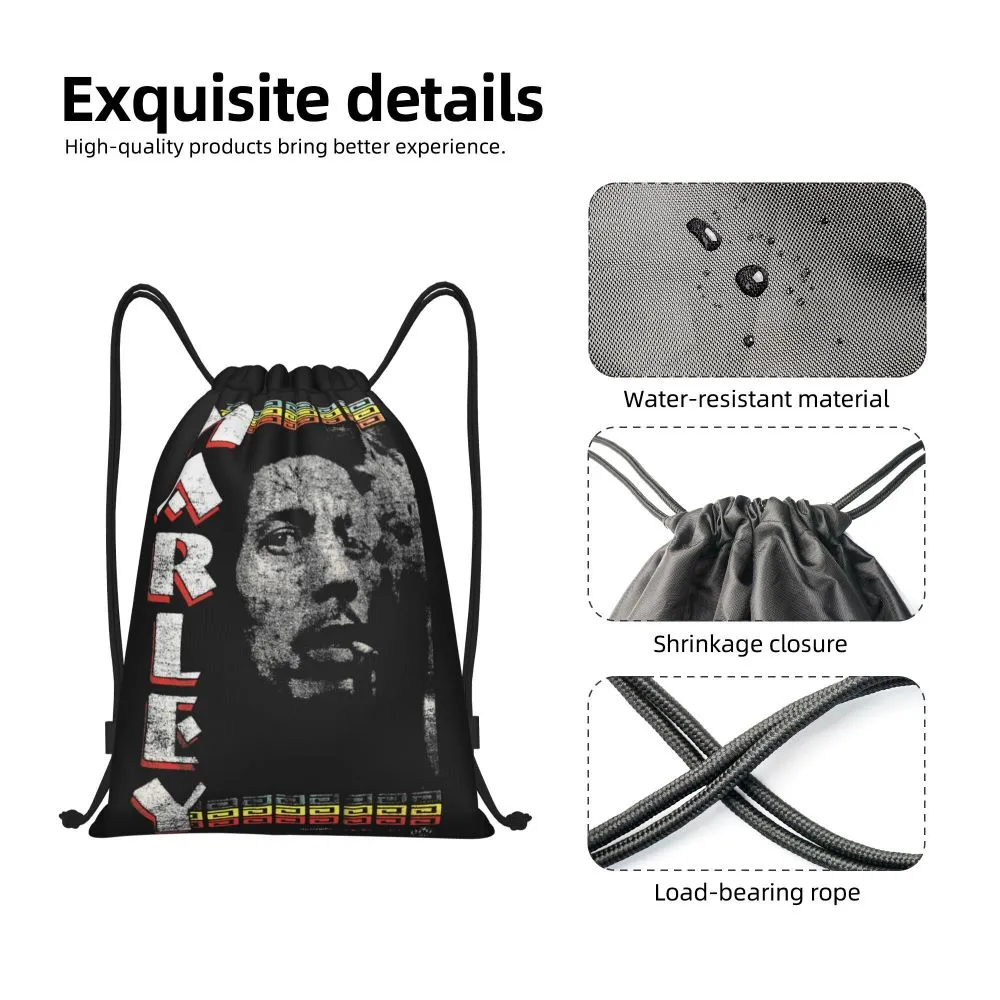 Find 1995 Bob  Marley Music Inc Bob Smoking Spliff Double Sided Marley Vintage Drawstring Bags