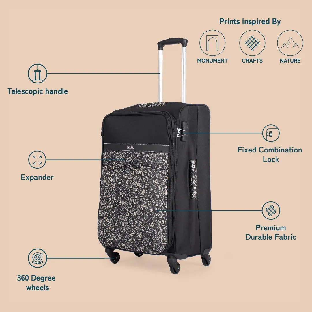 FloMotif Avasa Trolley Bag (Black)
