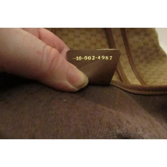 Gucci Micro Guccissima Print Suede Leather Shades Of Brown Tote