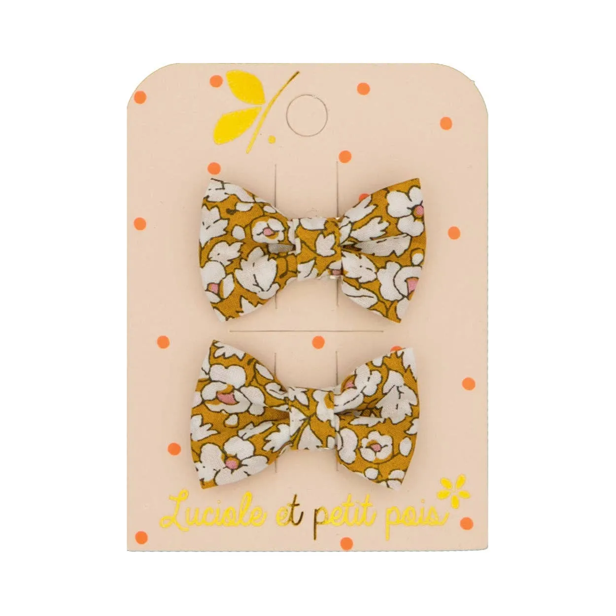Mini butterfly hair clips - Liberty Feather Meadow (pair)