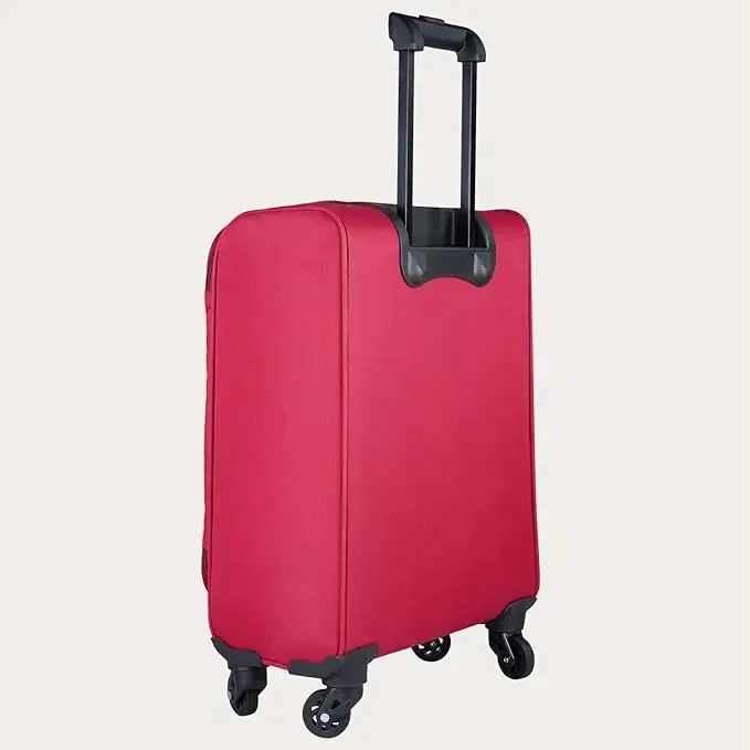 Optima Pasha Softside Expandable Roller Luggage, Red, Carry-On 20-Inch