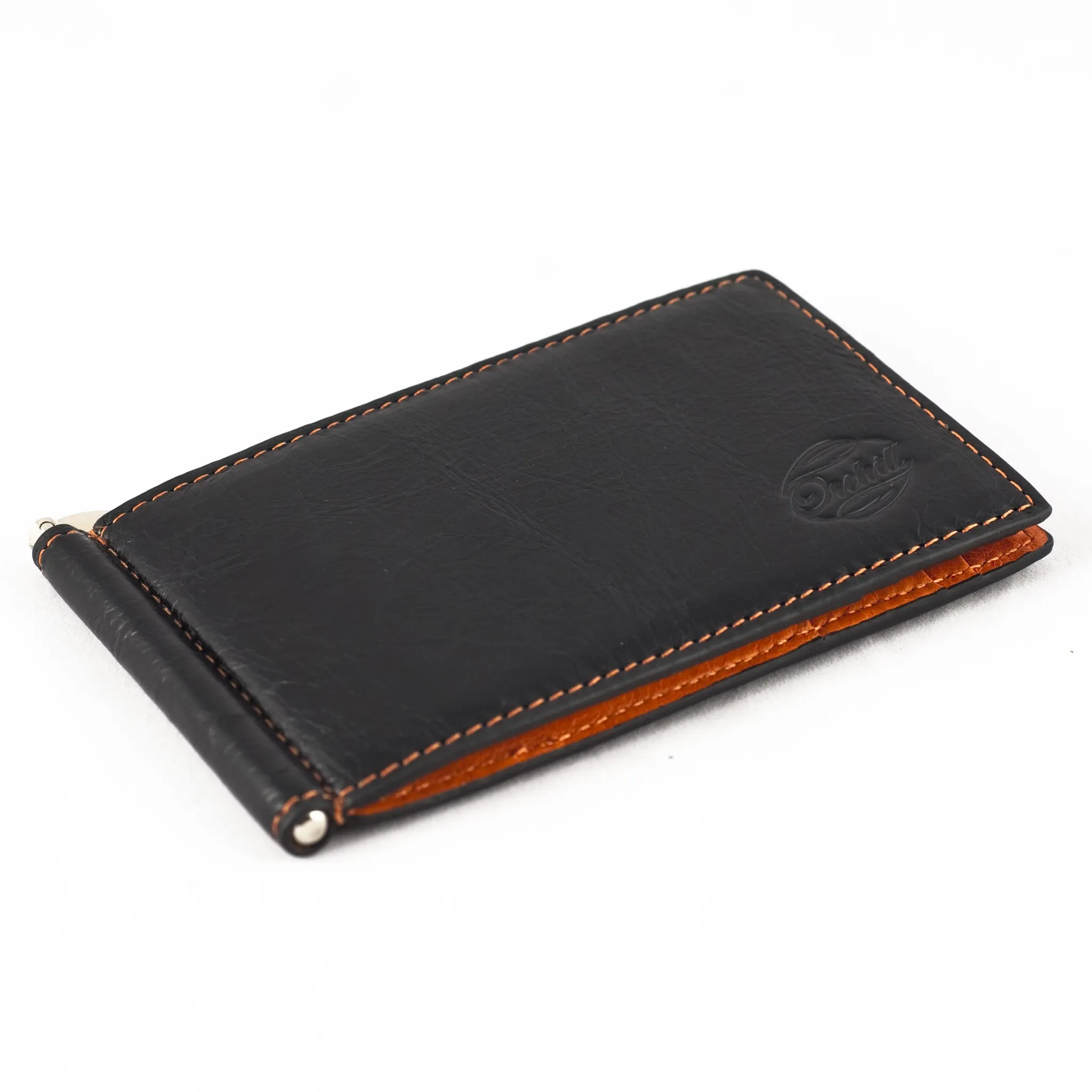 Orchill Captain Italian Wallet-- Black/Orange
