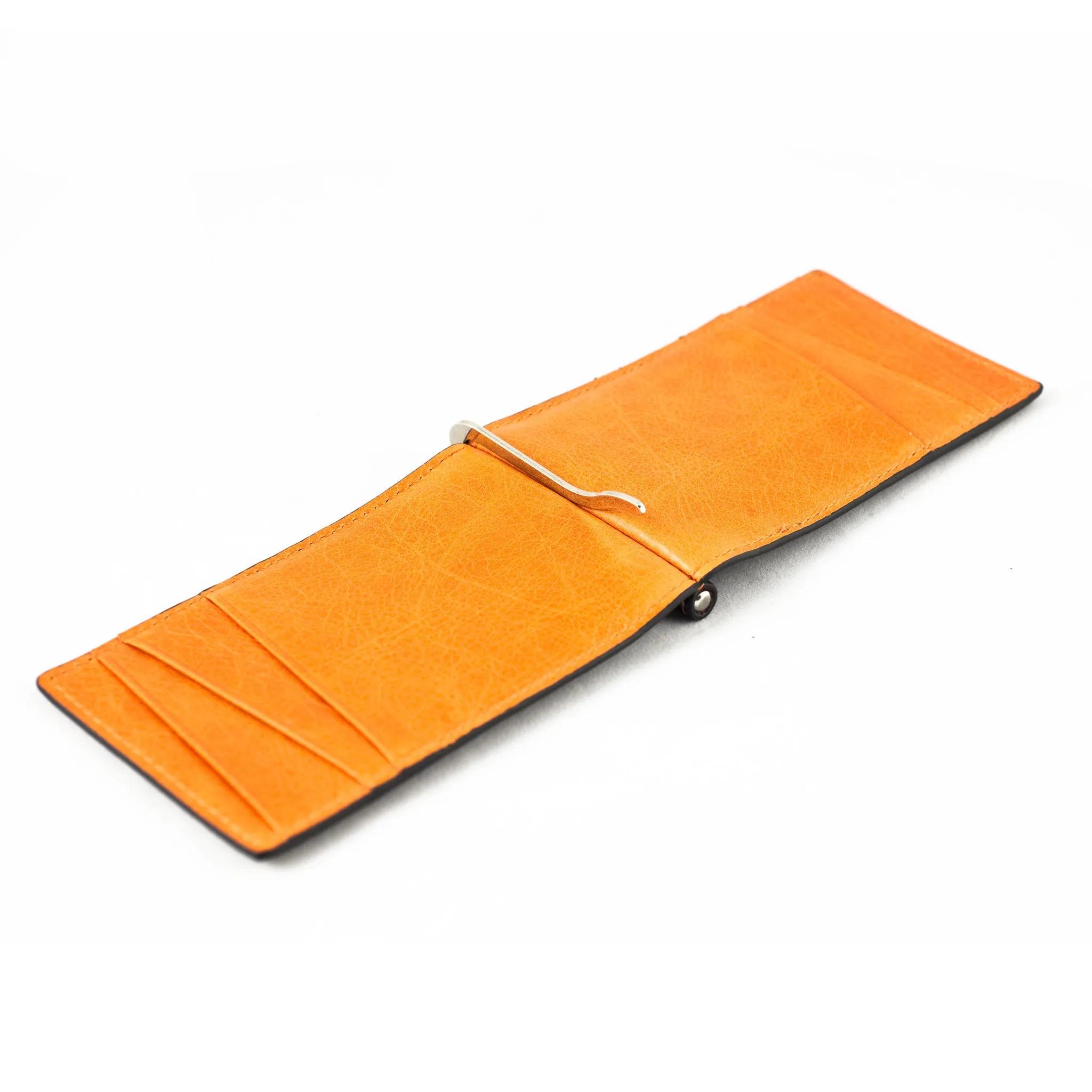 Orchill Captain Italian Wallet-- Black/Orange
