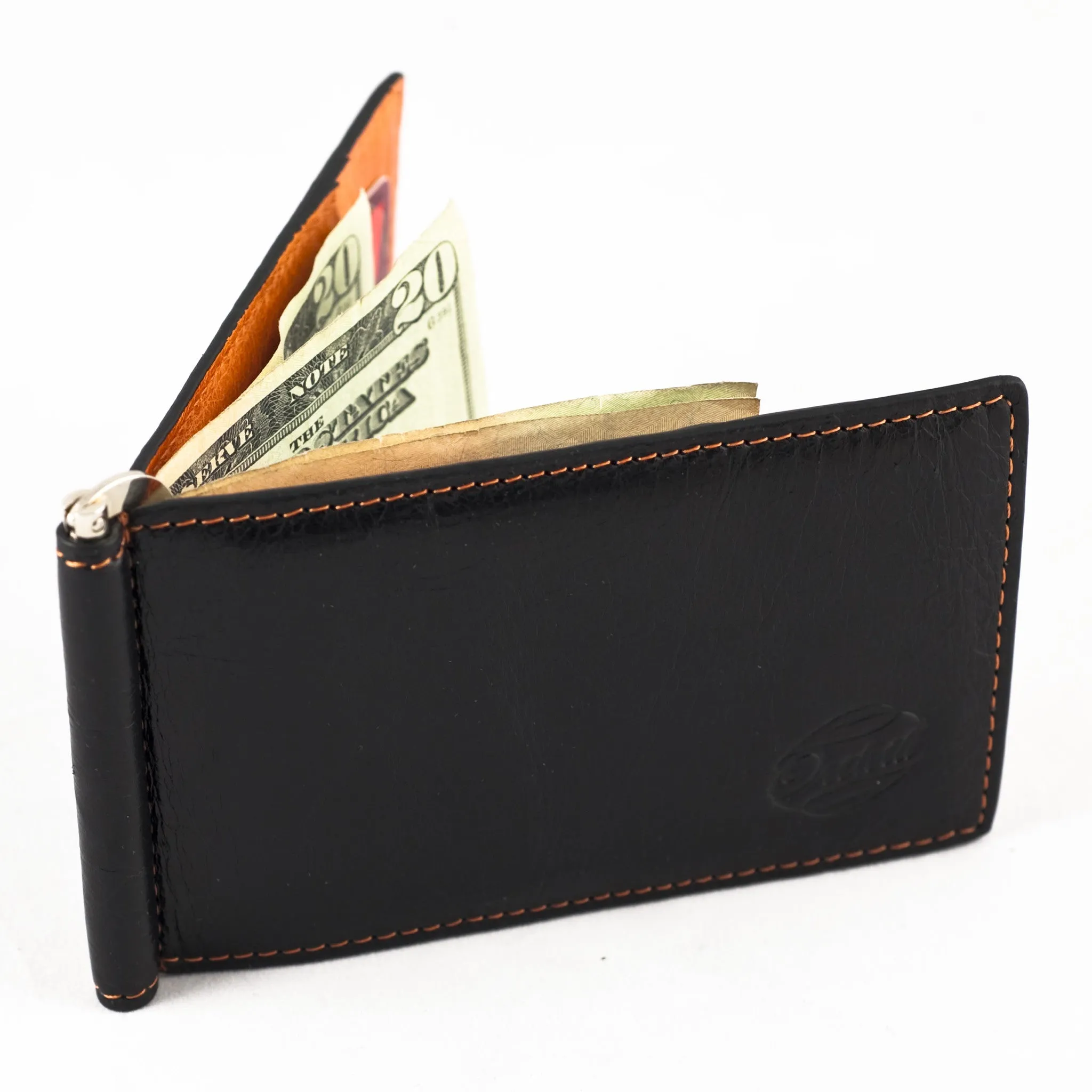 Orchill Captain Italian Wallet-- Black/Orange