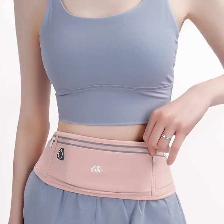 OUDU Outdoor Sports Waist Pack Male And Female Running Waterproof Cell Phone Bag(Red Bean Paste)