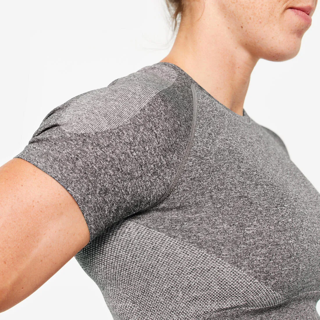 Seamless Cropped Fitness T-shirt - Short-Sleeved