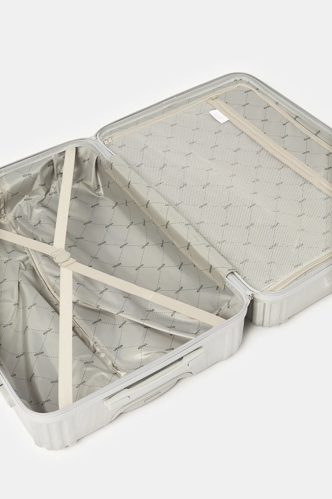 Silver Embellished Trolley Luggage (28 Inch)