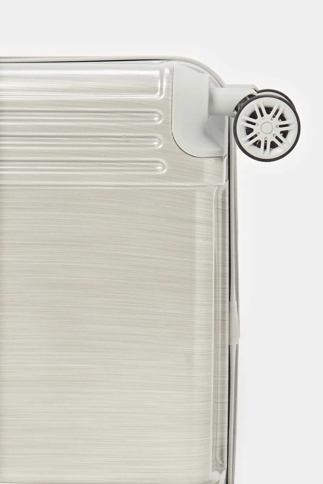 Silver Embellished Trolley Luggage (28 Inch)