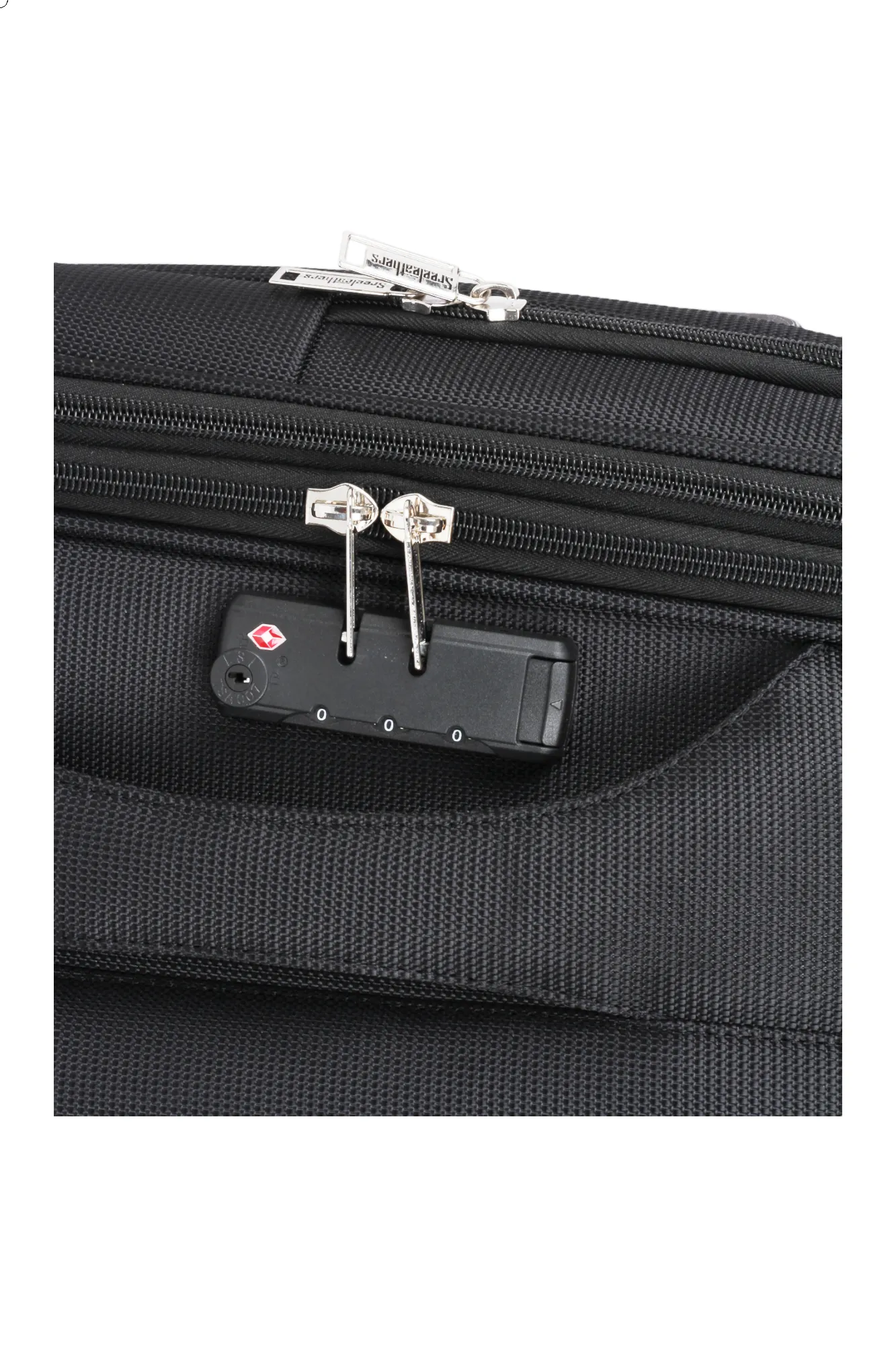 Soft luggage strolley suitcase 38319