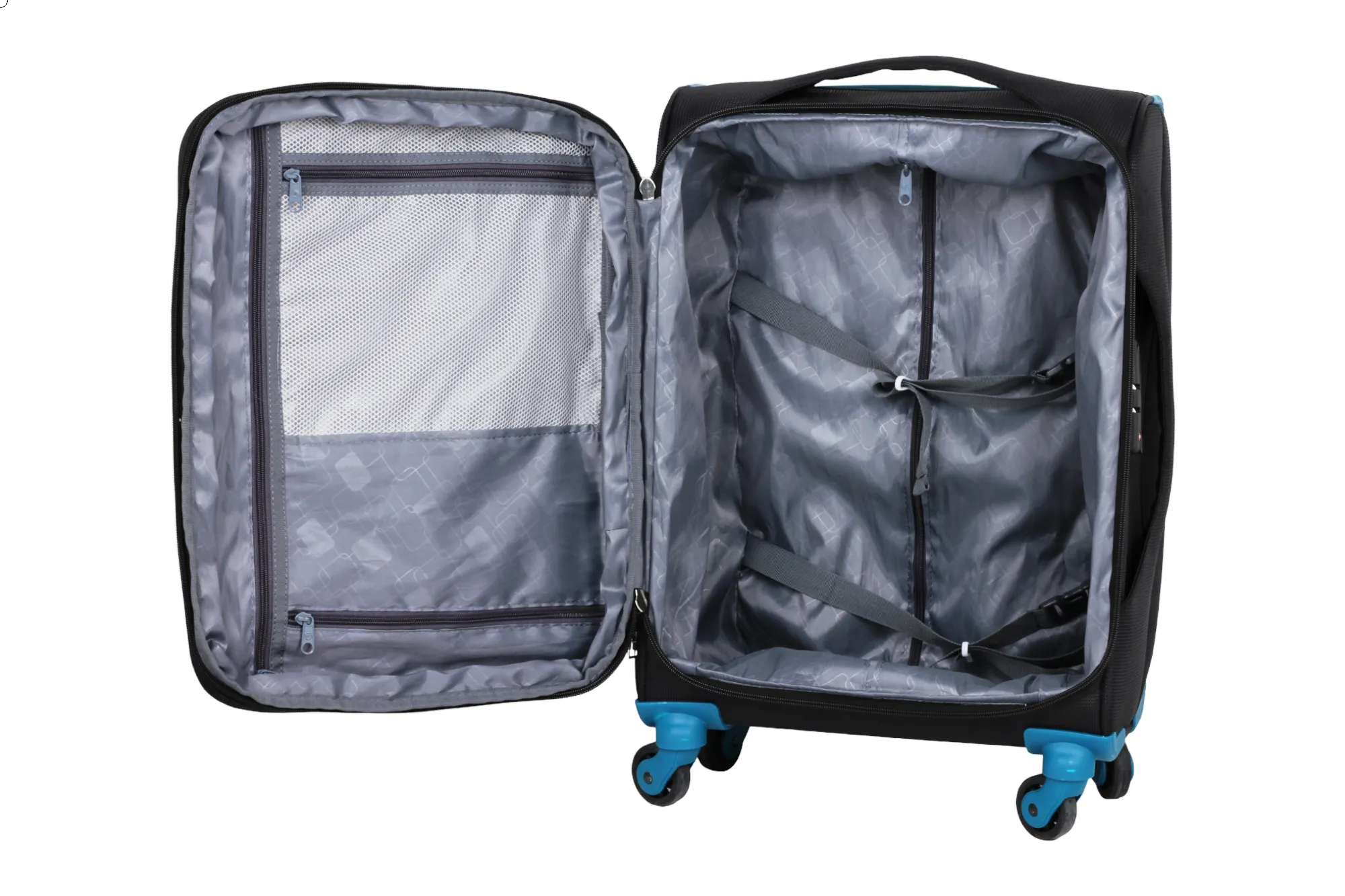 Soft luggage strolley suitcase 38319