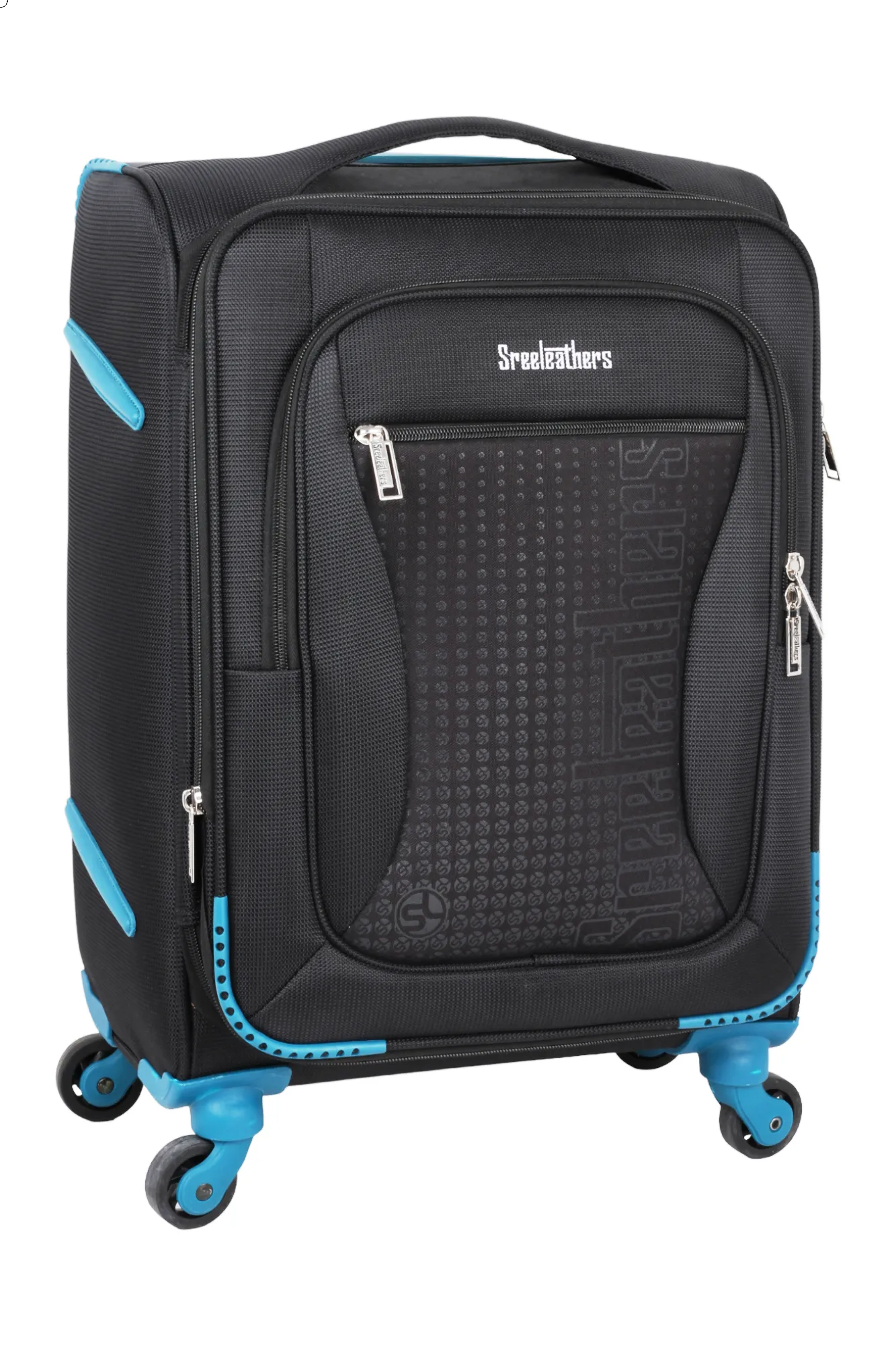 Soft luggage strolley suitcase 38319