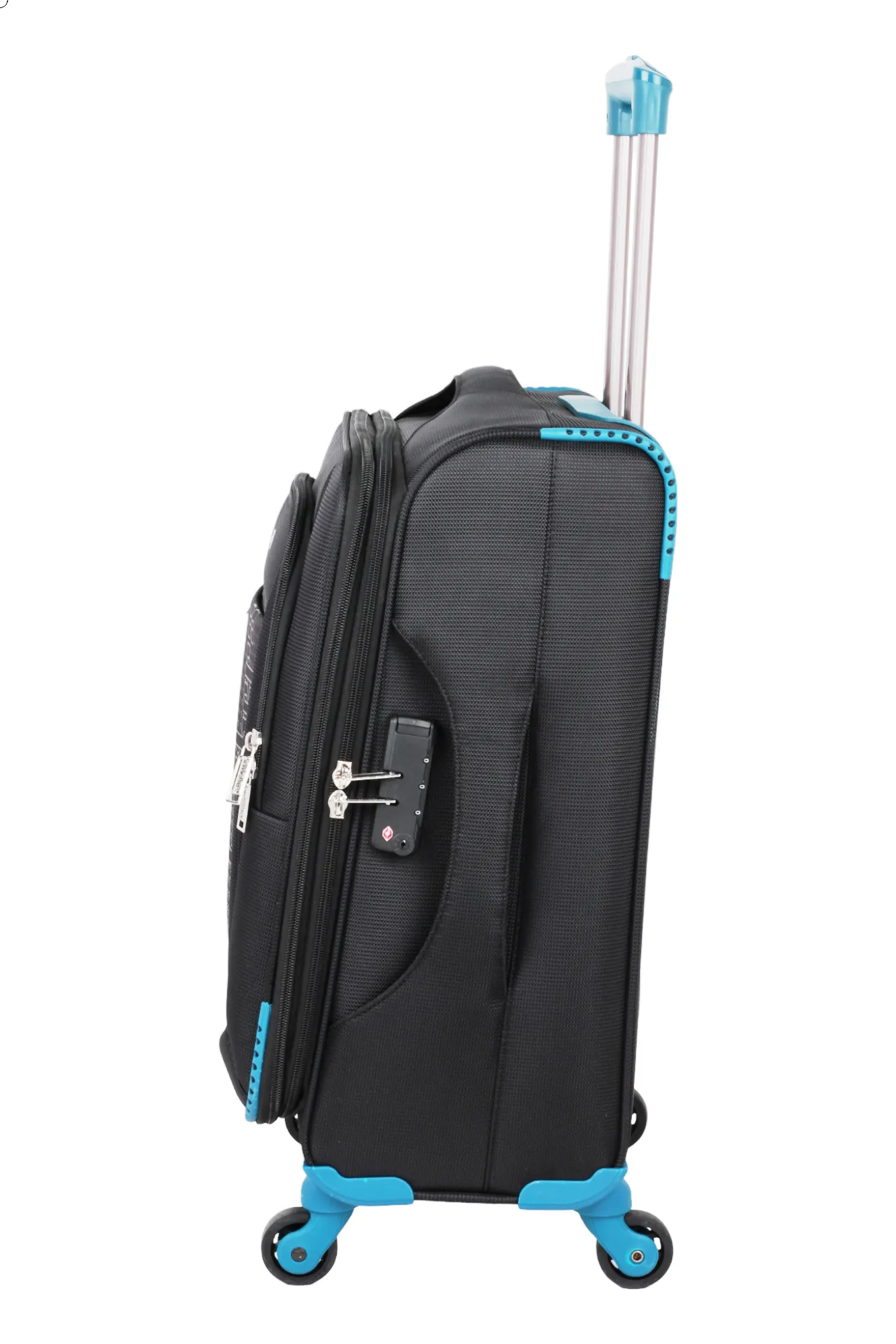 Soft luggage strolley suitcase 38319