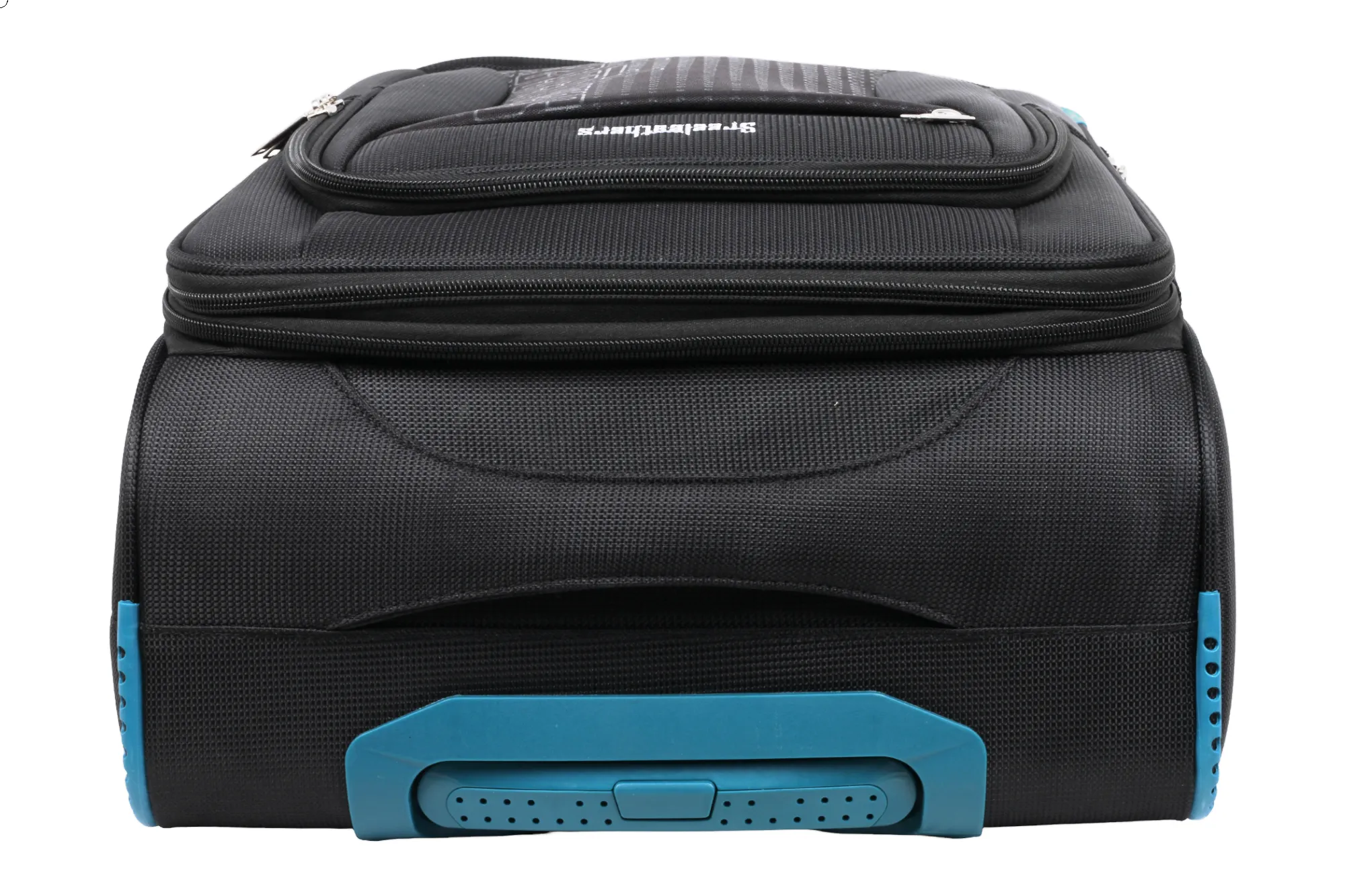 Soft luggage strolley suitcase 38319