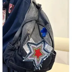 UAKISS  -  2024 New Y2K Backpacks Men Fashion Trendy Five Star School Bag Women Cool Gradation Subculture Rucksack Gothic Bolsas