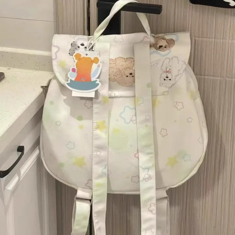 Uakiss Cartoon Kawaii Cute Dog Print Backpack Casual Sweet Y2k Aesthetic Backpacks Japanese Fashion Women Preppy Schoolbags Trendy