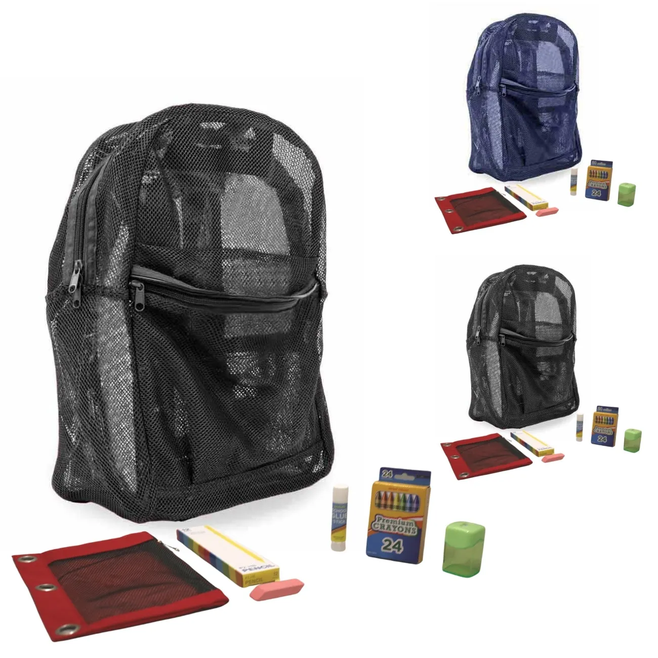 Wholesale 1st-5th Grade Base Kit (40 Items per Kit) in 18'' Mesh Backpack