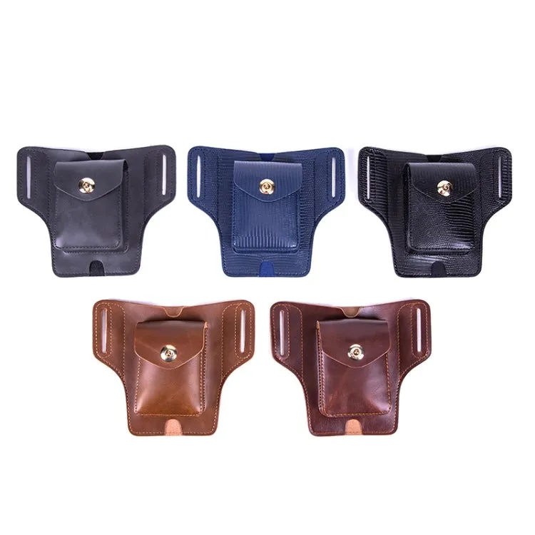 Y-17 3 In 1 Lighter Phone Cigarette Box Storage Waist Bags(Crazy Horse Coffee)